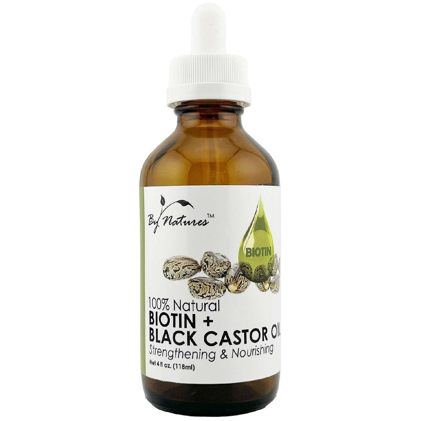 By Natures 100% Natural Biotin Black Castor Oil 4.0 Fl Oz