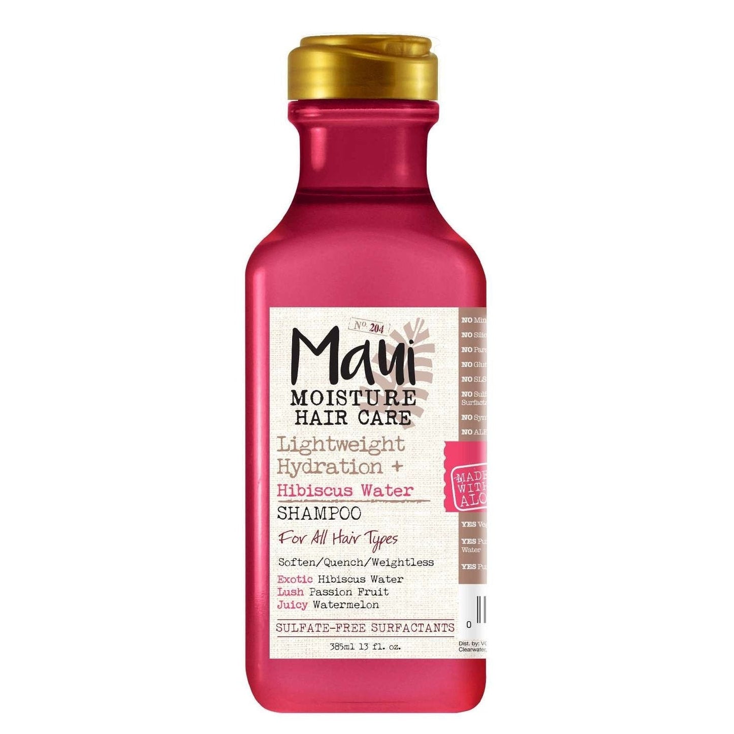 Maui Moisture Lightweight Hydration Hibiscus Water Shampoo 13.0 Fl Oz