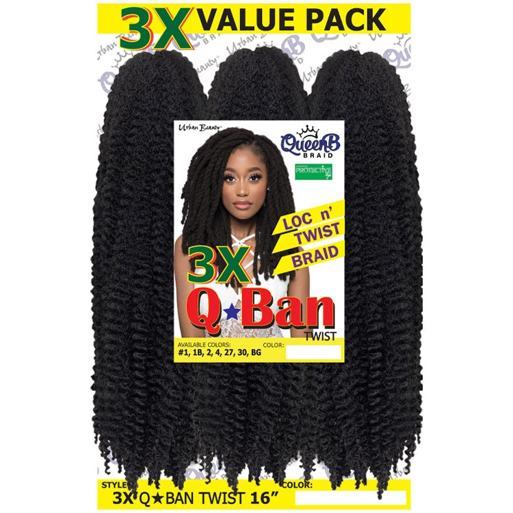 Synthetic Queen B 3X Q-Ban Twist Color #1B